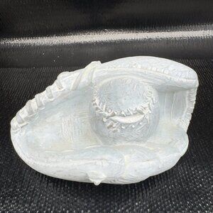 2001 Isabel Bloom Green Baseball Mitt Glove‎ And Baseball Art Sculpture Signed